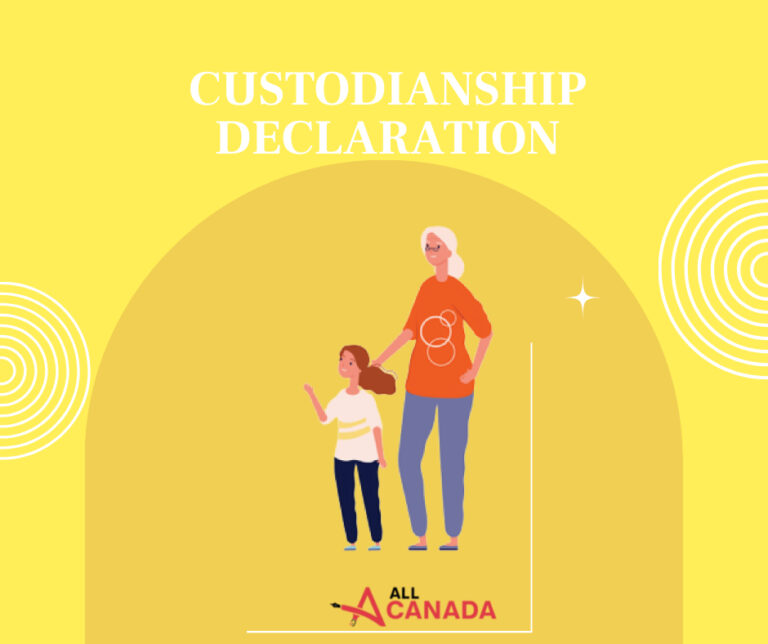 Custodianship Declaration for a Minor Studying in Canada IMM 5646E