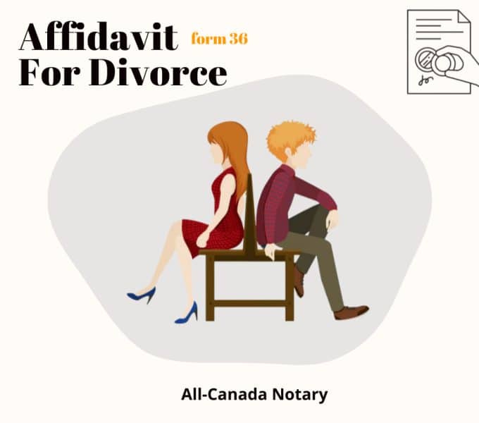 Affidavit for divorce form 36