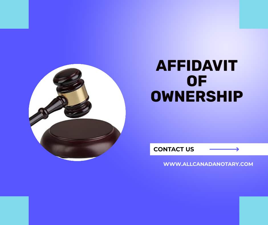 Affidavit of ownership